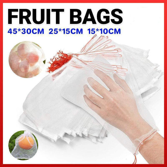 10/50X Fruit Net Bags Agriculture Garden Vegetable Protection Mesh Insect Proof - Aimall