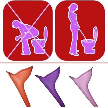 3X Portable Female Woman Ladies She Urinal Urine Wee Funnel Camping Travel Loo - Aimall