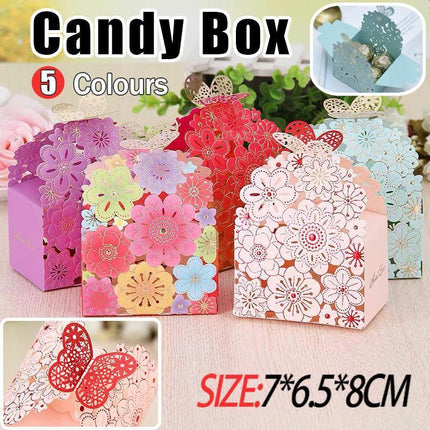 12x Laser Cut Favor Boxes Bigger 6cm Base Wedding Favour Gift Box Party AU STOCK - Aimall
