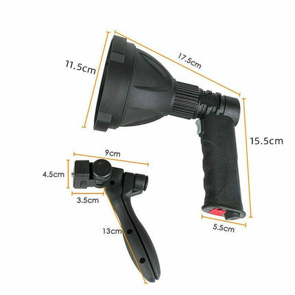 LED Handheld Spotlight Rechargeable Hunting Camping Flashlight Spot Light Torch - Aimall