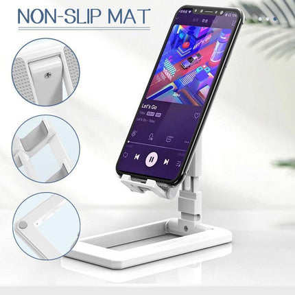 Foldable Adjustable Universal Desk Stand Holder For Mobile Phone Tablet Mount AU - Aimall