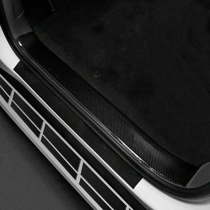 CarDoor Sill Protector Strip Carbon Fiber Bumper Sticker Rubber Trim Edge 5CM*3M - Aimall
