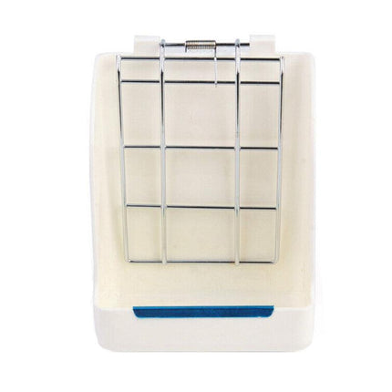 Pet Rabbit Hay Feeder Small Animal Hamster Pig Less Wast Hay Rack Corner Plastic - Aimall