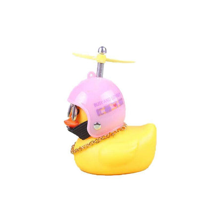 Rubber Duck Toy Car Ornaments Yellow Duck Dashboard Decorations With Helmet Jl Aimall