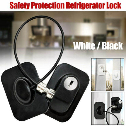 Refrigerator Lock Fridge Cabinet Child Safety Window Door Drawer Latches w/ Keys - Aimall