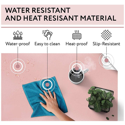 120*60CM Leather Gaming Keyboard Mouse Pad Waterproof Office Desk Mat computer - Aimall