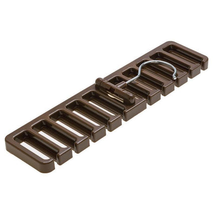 10 Holes Men Rack Organizer Belt Scarf Tie Holder Plastic Necktie Hanger AU - Aimall