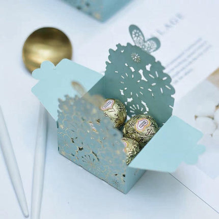 12x Laser Cut Favor Boxes Bigger 6cm Base Wedding Favour Gift Box Party AU STOCK - Aimall