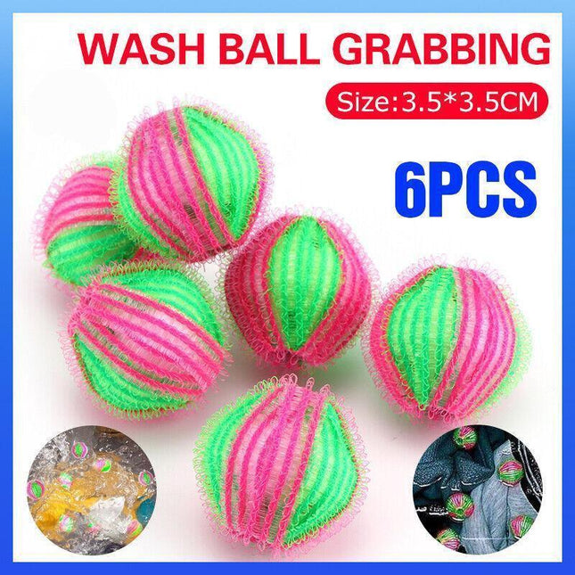 6PCS Wash Ball Grabbing For EA Lint Laundry Hair Cleaning Fluff Washing Machine - Aimall
