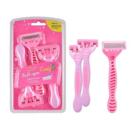 36Pcs MAX 5 Layer Floating Blade Razor Shaver Shaving Facial Body Leg Women Lady - Aimall