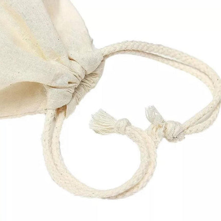 10-100x Canvas Bags Drawstring Storage Bag Bulk Linen Calico Cotton Tote Gift AU - Aimall