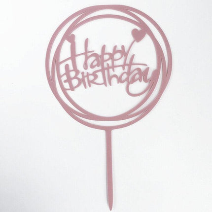 Happy Birthday Acrylic Cake Topper Cake Decoration Golden Silver Party Au Stock Aimall