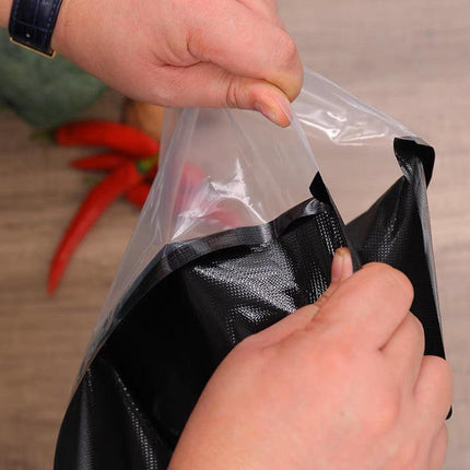 Black Vacuum Food Sealer Seal Bags Rolls Saver Storage Commercial 20/28cm*5m AU - Aimall