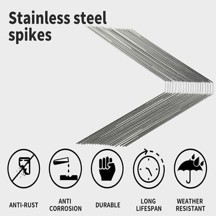 Lambu 10x 50cm Anti Bird Spikes Pigeon Deterrent Repellent Bird Sting Stainless - Aimall