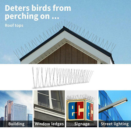 Lambu 10x 50cm Anti Bird Spikes Pigeon Deterrent Repellent Bird Sting Stainless - Aimall
