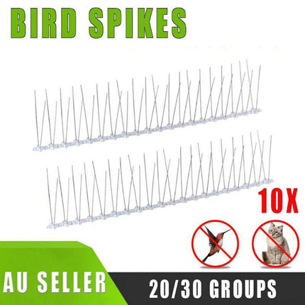 Lambu 10x 50cm Anti Bird Spikes Pigeon Deterrent Repellent Bird Sting Stainless - Aimall