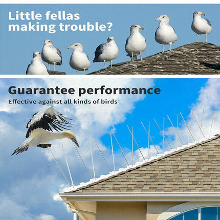 Lambu 10x 50cm Anti Bird Spikes Pigeon Deterrent Repellent Bird Sting Stainless - Aimall