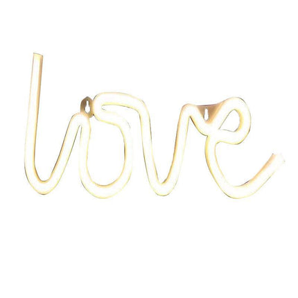 LED Neon Sign Lamp USB/Battery Power Home Wedding Decor Love Rainbow Night Light - Aimall