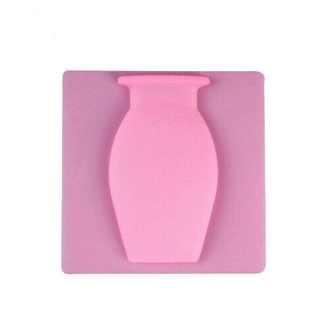 1PC Stick-on Silicone Vase Wall Sticker Reusable Window Flower Decal Pot DecorAU - Aimall