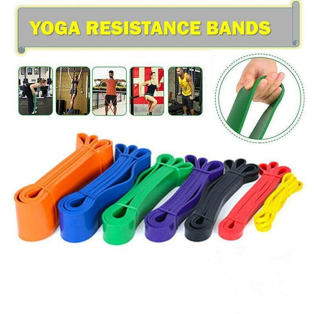 Heavy Duty Resistance Yoga bands loop Exercise Fitness Workout Band Gym Band AU - Aimall