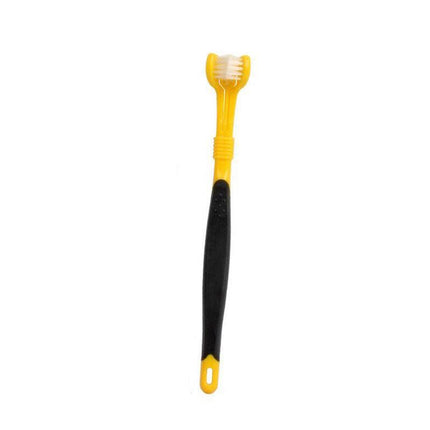 Dog Toothbrush Multi-angle Three Sided Pet Cat Mouth Oral Care Teeth Cleaning AU - Aimall