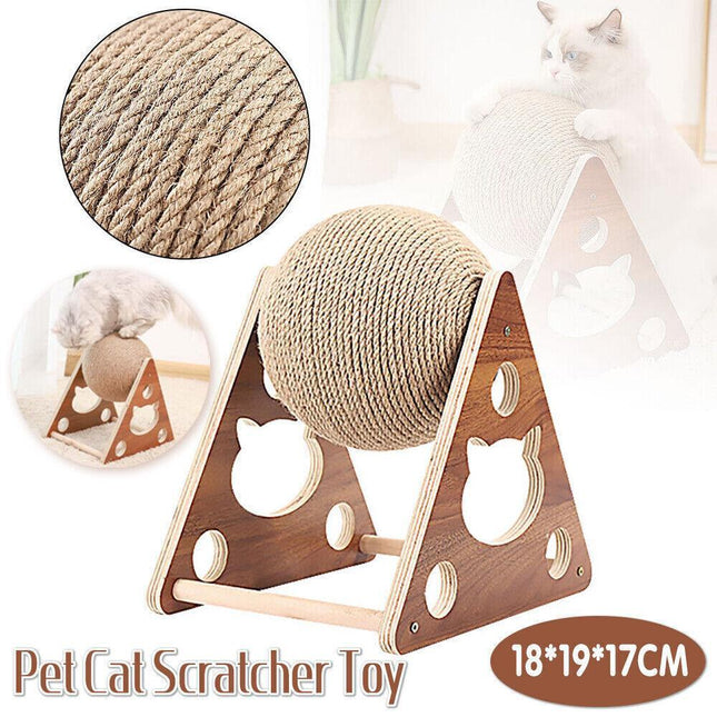 2022 Pet Cat Scratcher Toy Natural Sisal Cat Scratching Ball High Quality AU - Aimall