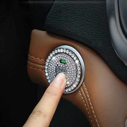 Bling crystal ring For car one key engine start stop decoration button Q3G2 AU - Aimall