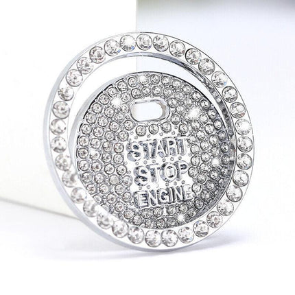 Bling crystal ring For car one key engine start stop decoration button Q3G2 AU - Aimall