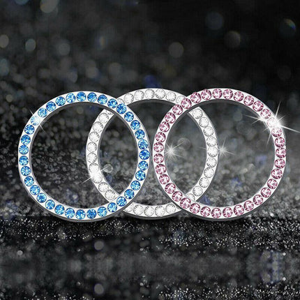 Bling crystal ring For car one key engine start stop decoration button Q3G2 AU - Aimall