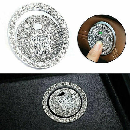 Bling crystal ring For car one key engine start stop decoration button Q3G2 AU - Aimall