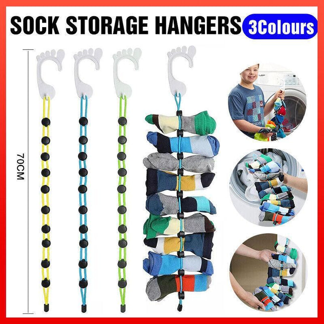 Locks Sock Tidy Clips Rope Storage Hangers Closet Organizer Laundry Helper AU - Aimall