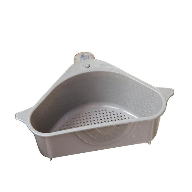 Triangle Sink Kitchen Storage Drain Basket Rack Shelf Holder Strainer Organizer - Aimall