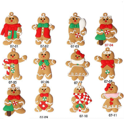 12X Gingerbread Man Xmas Tree Ornament Gift Party Hanging Pendants Window Decor - Aimall