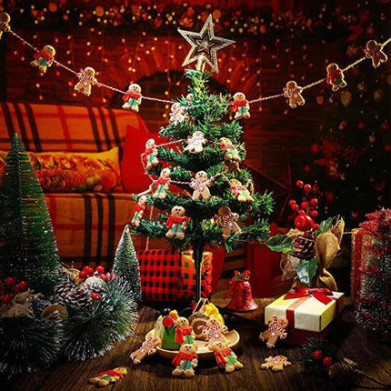 12X Gingerbread Man Xmas Tree Ornament Gift Party Hanging Pendants Window Decor - Aimall