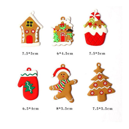 12X Gingerbread Man Xmas Tree Ornament Gift Party Hanging Pendants Window Decor - Aimall