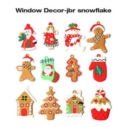 12X Gingerbread Man Xmas Tree Ornament Gift Party Hanging Pendants Window Decor - Aimall