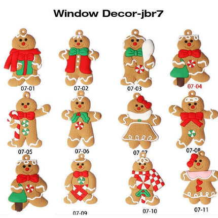 12X Gingerbread Man Xmas Tree Ornament Gift Party Hanging Pendants Window Decor - Aimall