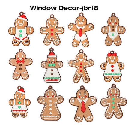 12X Gingerbread Man Xmas Tree Ornament Gift Party Hanging Pendants Window Decor - Aimall