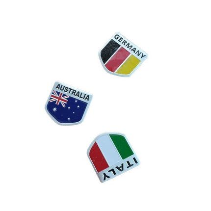 Flag of Australia Germany Aluminum Car Emblem Badge Decal Sticker 5X5cm AU Stock - Aimall