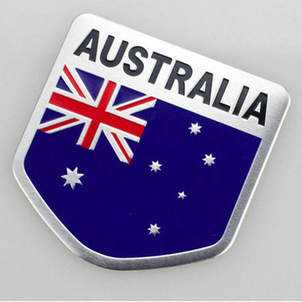 Flag of Australia Germany Aluminum Car Emblem Badge Decal Sticker 5X5cm AU Stock - Aimall