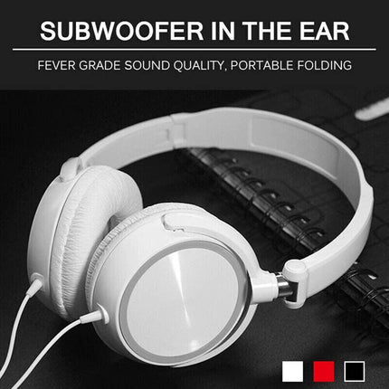 Over Ear Headphones Hi-Fi Stereo Noise-Cancelling Headsets Wired Earphones AU - Aimall