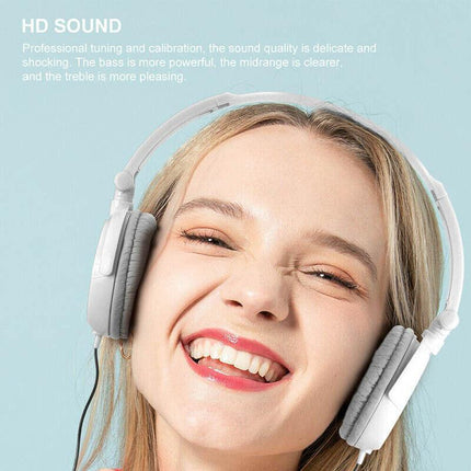Over Ear Headphones Hi-Fi Stereo Noise-Cancelling Headsets Wired Earphones AU - Aimall