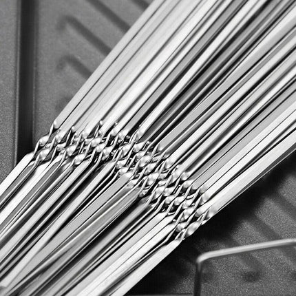 Stainless Steel Barbecue Metal Skewers Flat Needle BBQ Tools Kebab Stick 30CM AU - Aimall