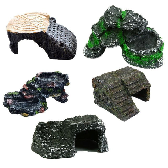 Turtle Sunbed Floating Island Pet Climbing Hideaway Fish Tank Aquascape - Aimall
