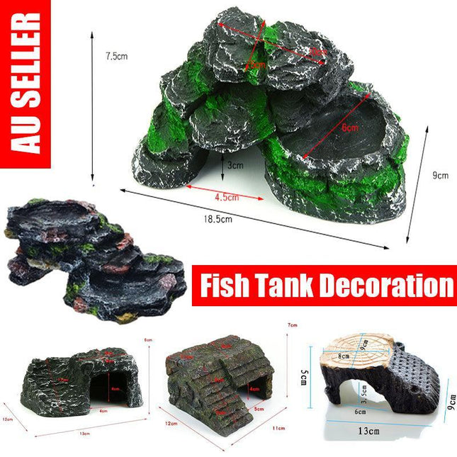Turtle Sunbed Floating Island Pet Climbing Hideaway Fish Tank Aquascape - Aimall
