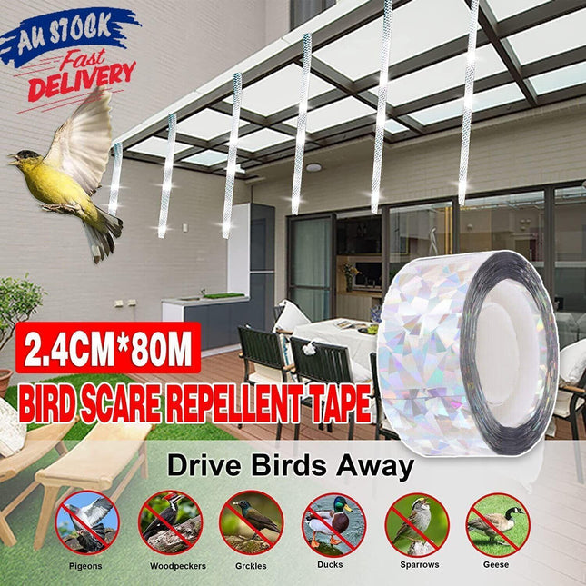 Two-Side Reflective Farm Bird Scare Repellent Tape Visual Flash Anti-Bird Tape - Aimall