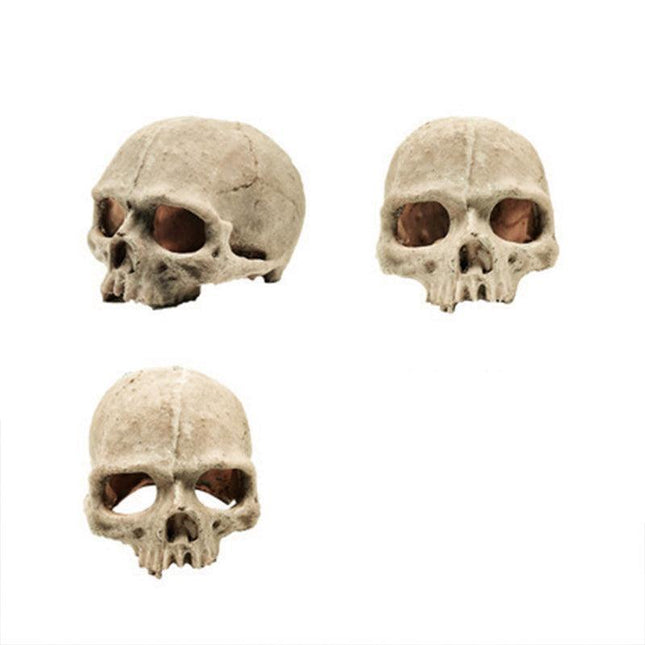 Artificial Fake Skull Head Bone Aquarium Ornament Fish Tank Decoration - Aimall