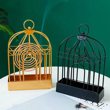 Garden Mosquito Coil Holder Birdcage Decor Repellant Outdoor Burner Home Mozzie - Aimall