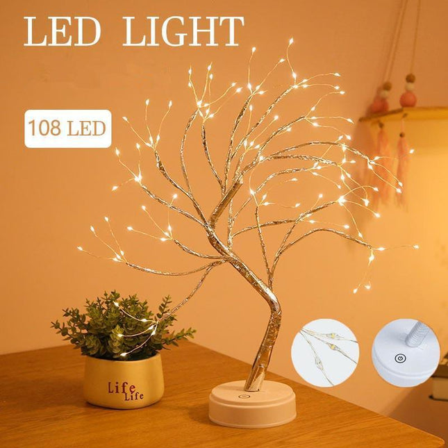 Battery Powered USB LED Fairy Tree Light Copper Wire Home Party Decoration Lamp - Aimall