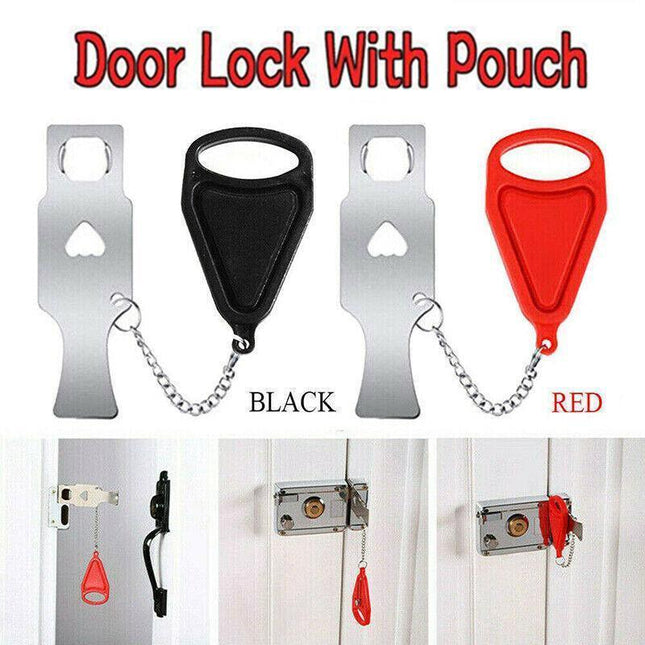 Portable Door Lock Hardware Security Safety Travel Hotel Home Addalock Safe Lock - Aimall
